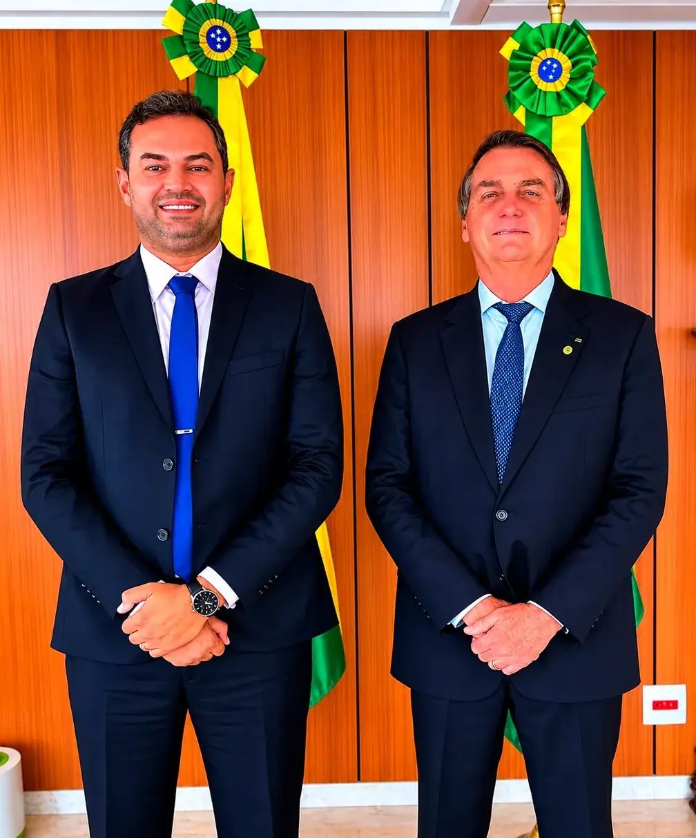 Bruno Scheid ao lado de Jair Bolsonaro